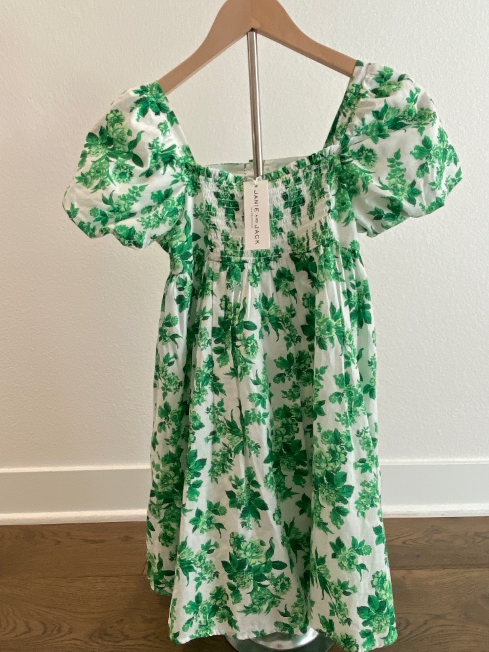 Janie and Jack Green Floral Dress - NWT